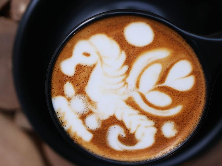A mystery barista in Dubai who will not disclose his name...