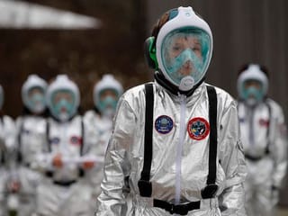 Photos: Swiss kids suit up for 'Mission to Mars'
