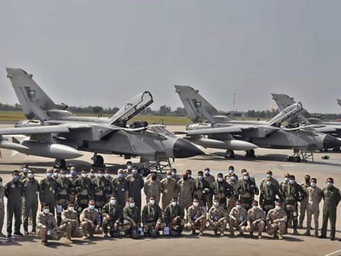The Saudi Air Force team arrived at Pakistan Air Force’s (PAF) Mushaf airbase with a number of RSAF’s Tornado combat aircraft and air, technical and support crew.  