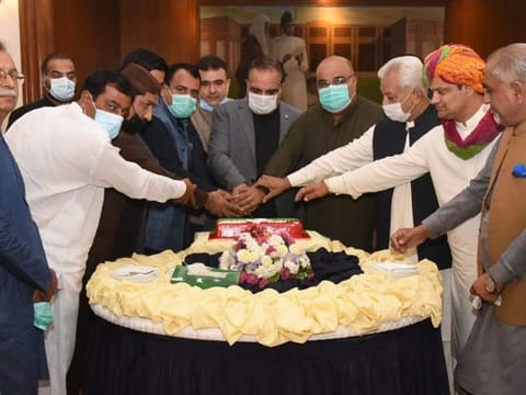 The Sindh Governor House in Karachi hosted an event to celebrate Holi.