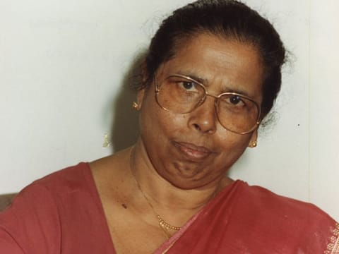 Mariamma Varkey in January 1989, when she was the principal of Our Own English High School, Dubai. 