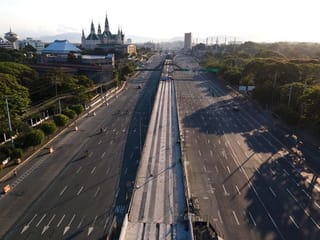 Photos: Good Friday and COVID-19 lockdown empty Manila's streets
