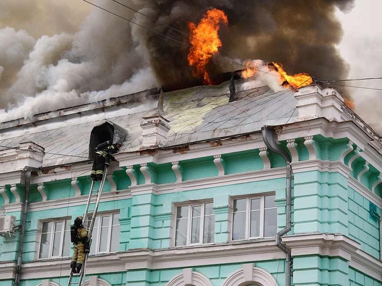 Russian hospital fire
