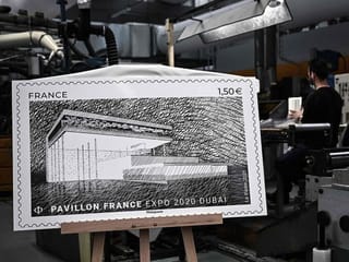 Look: Test printing of France Pavilion stamps for Dubai Expo 2020