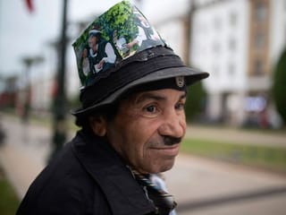 Photos: Moroccan mimics Charlie Chaplin to mask hardships