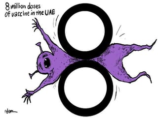 Cartoon: UAE provides more than 8 million vaccine doses to citizens, residents