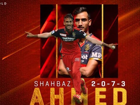 Shahbaz Ahmed, who did a star turn with the ball for Royal Challengers Bangalore on Wednesday night.