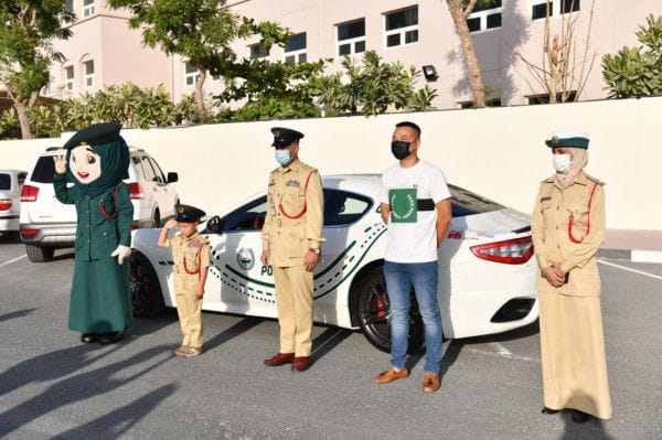Dubai Police fulfils Child Dream to ride in Luxury Police Patrol (2)-1618566468719