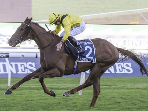 Addeybb  doubled up to win the Queen Elizabeth Stakes
