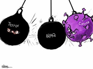 Cartoon: Iraq faces COVID and security challenge