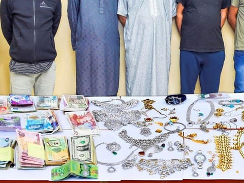  Part of the loot recovered from the robbers.