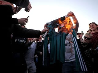 In pictures: English Premier League fans protest European Super League by burning shirts and signing petitions outside Liverpool, Manchester City, Arsenal and Tottenham stadiums