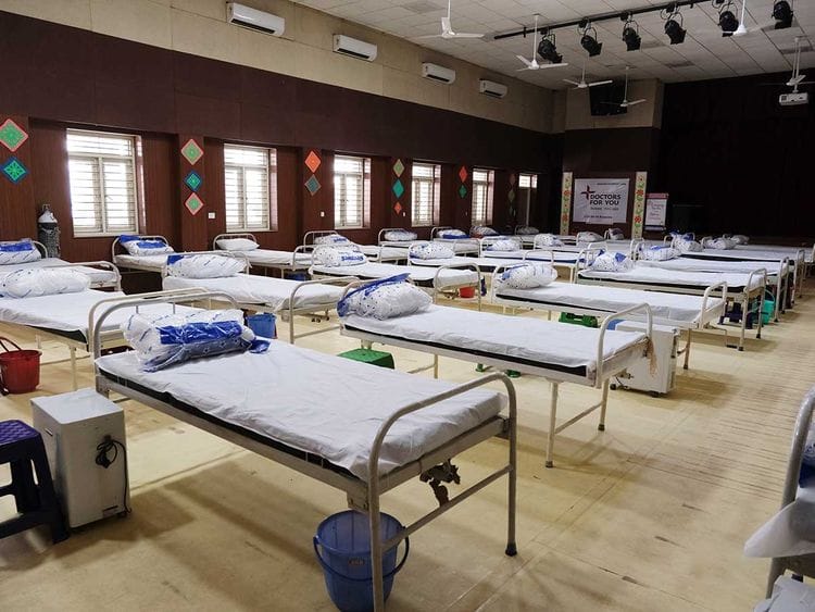 India beds covid hospital