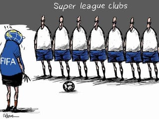 Cartoon: European Super League crumbles