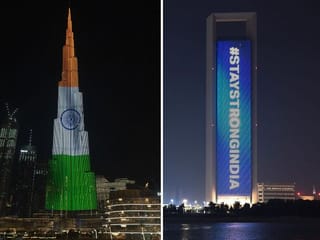Photos: UAE landmarks light up in support for India during COVID-19 crisis