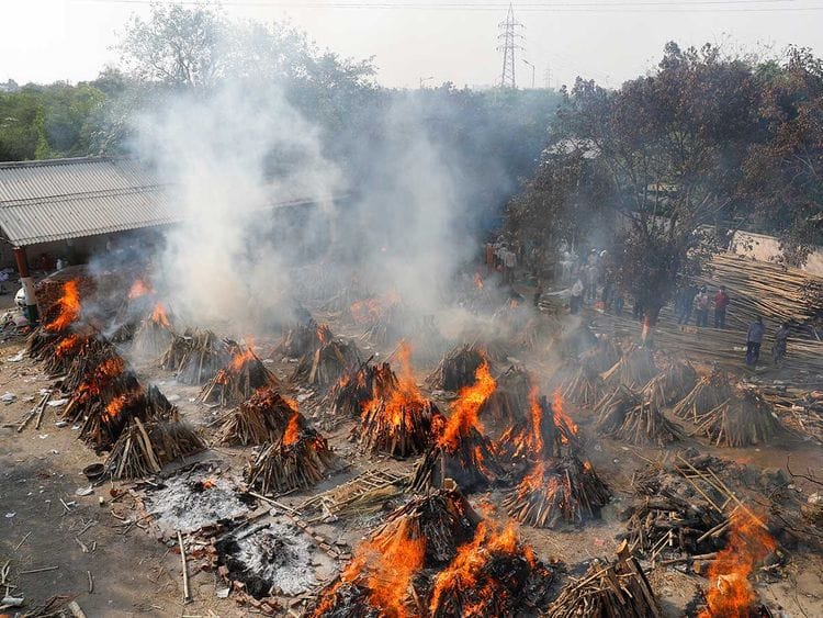 India cremation covid