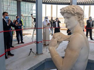 Five-metre, 3D-printed twin of Michelangelo’s David unveiled as stunning centrepiece of Italy’s Expo 2020 Dubai pavilion