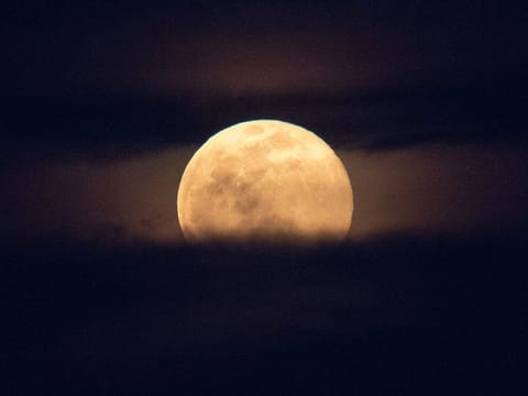The strawberry moon. For illustrative purposes only.