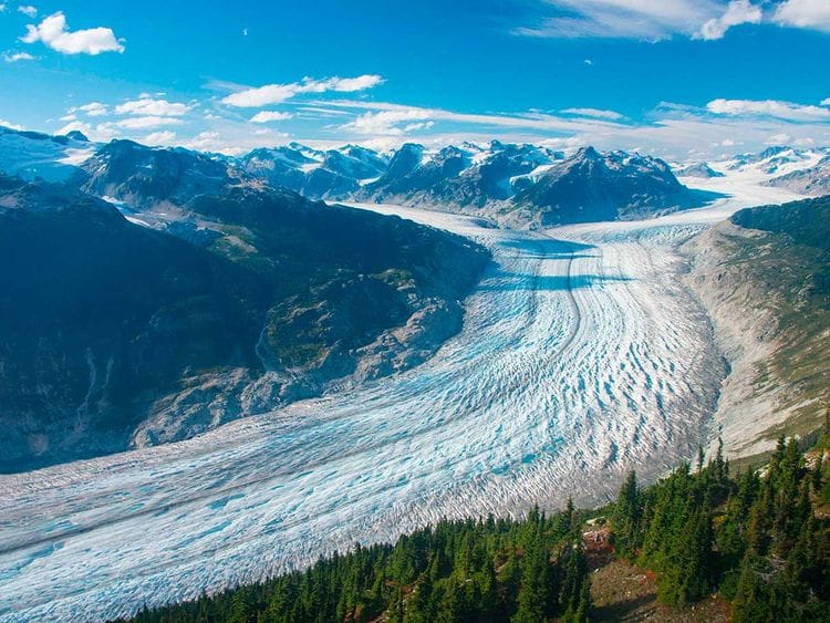 Klinaklini glacier in British Columbia
