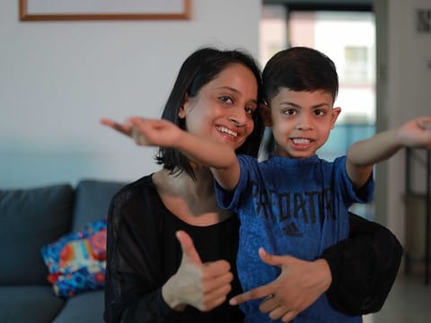 Anila with her son, Michael