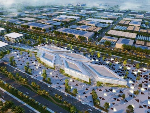 Image of what UAE's Food Tech Valley will be. The Emirates Development Bank deal will see it funding startups and other businesses that set up operations there.