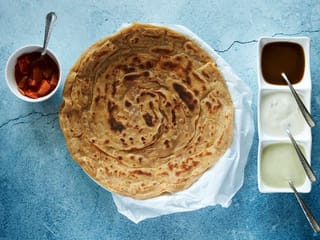 Guide to making a flaky, Pakistani-style paratha and a potato filled version