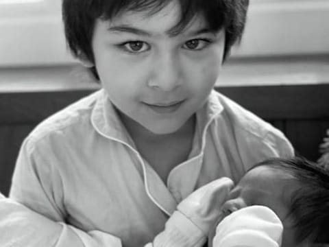 Kareena Kapoor's son Taimur with his young brother