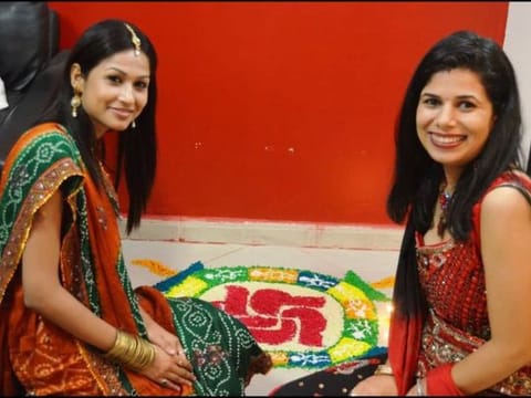 Himani Agarwal (right), a software engineer at a private company in Dubai and her husband have made many friends during their stay here.