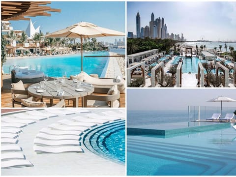  From left to right: Twiggy by La Cantine, Drift Beach, Nikki Beach, Sal Burj Al Arab