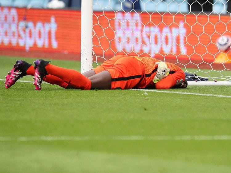 Chelsea's Edouard Mendy sustained the injury against Aston Villa