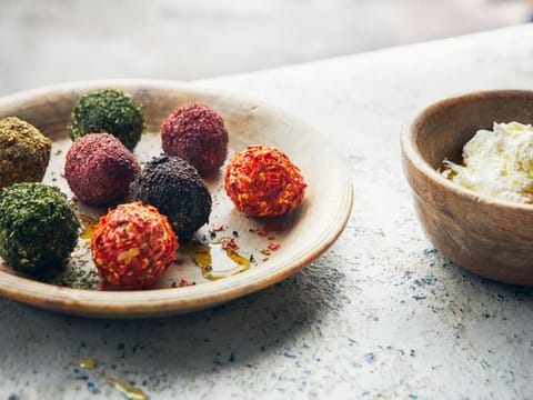 Palestinian Labneh tabat (Labneh balls)