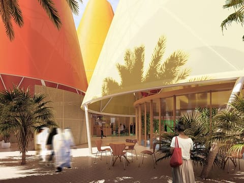 The two-storey Spanish pavilion revisits cultural and historical ties with the Arab world while focusing on the need of the hour - a more sustainable planet