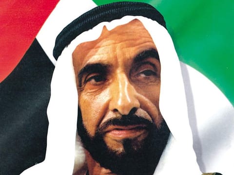 A file photo of Sheikh Zayed Bin Sultan Al Nahyan