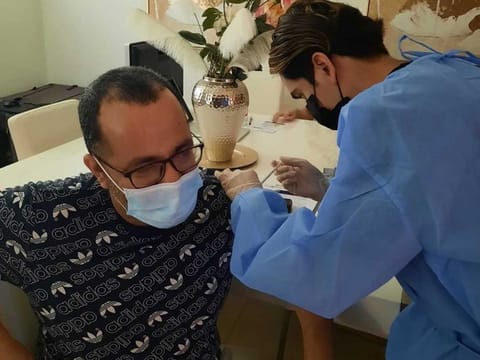 Ahmed Abellah, an Egyptian pharmacist, says that taking COVID-19 vaccine jab at the comfort of his home in Arabian Ranches was a wonderful experience.