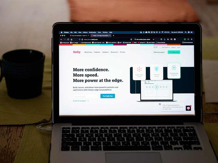 Fastly home page.