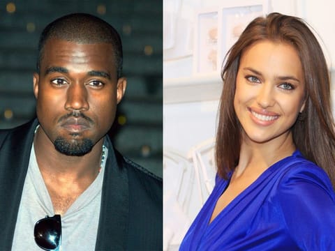 Kanye West and Irina Shayk.