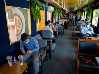 Photos: All aboard the Cambodian cafe train to nowhere