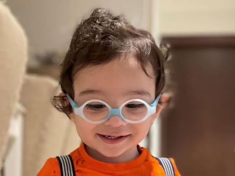 Adam’s parents first noticed that his eyes were not properly aligned when he was just two months old. 