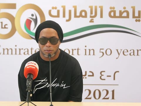 Ronaldinho, a former Fifa Footballer of the Year, in an informal meeting with the media in Dubai on Monday.