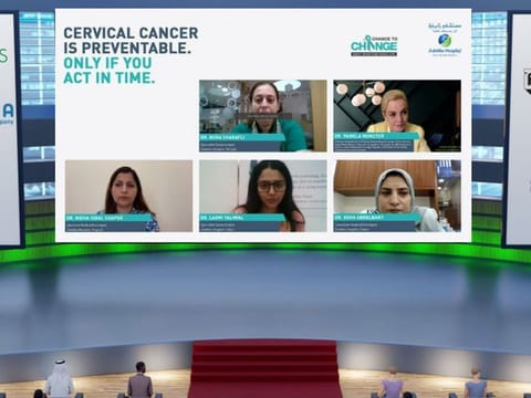 The virtual panel discussion organised by the Zulekha Health care Group.