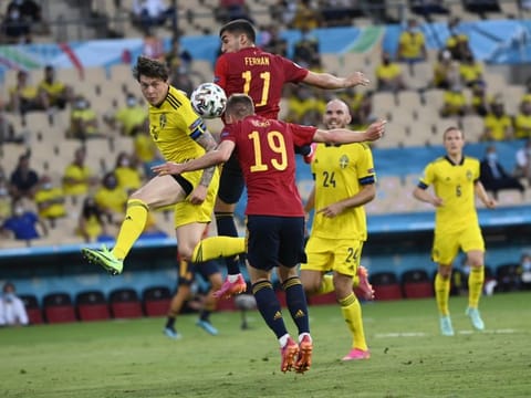Sweden and Spain in action during their Euro 2020 Group E match. Sweden meet Slovakia today.