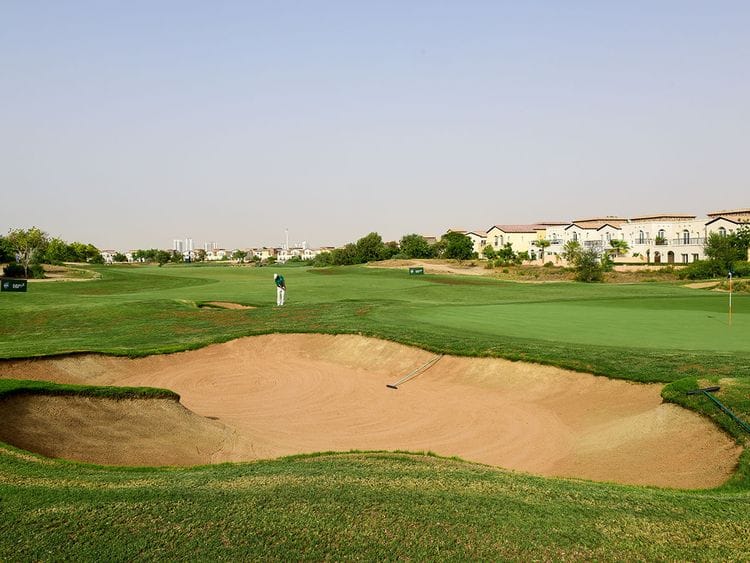 Bayar Khan during EAGL Mini-Series on the Fire Course at Jumeirah Golf Estates
