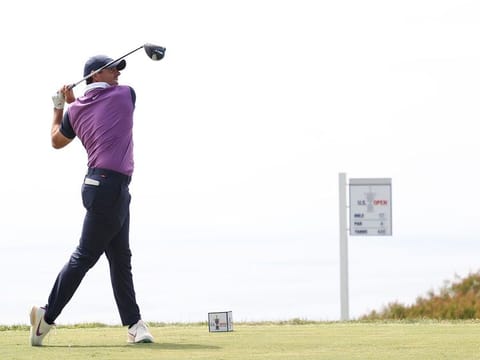 Rory McIlroy in action at the US Open
