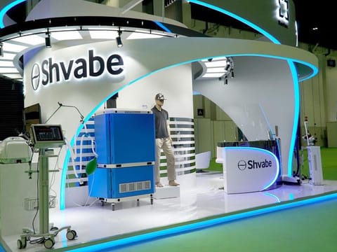  The Shvabe pavilion at Arab Health 2021 in Dubai.
