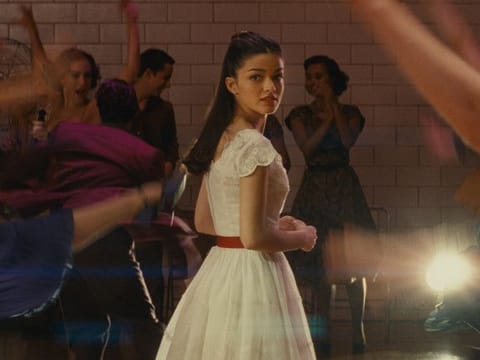 Actress Rachel Zegler as Maria in a scene from "West Side Story" 