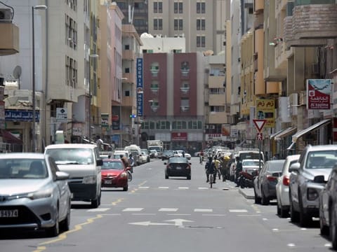 The busy Naif area in Dubai. 