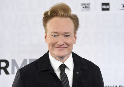 This May 15, 2019, file photo shows talk show host Conan O'Brien attending the WarnerMedia Upfront at Madison Square Garden in New York.