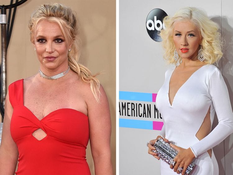 Christina Aguilera and Britney Spears-1624955909210