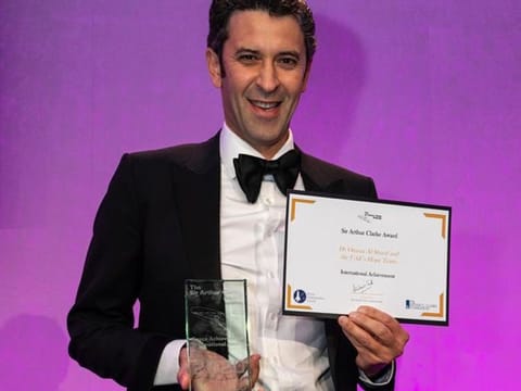 Mansoor Abdulhoul, UAE Ambassador to the United Kingdom, accepted the award on behalf of EMM during BIS’s Reinventing Space event at the Queen Elizabeth II Conference Centre in Westminster, London. 