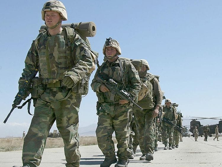 US soldiers at the Bagram Air Base, in Bagram